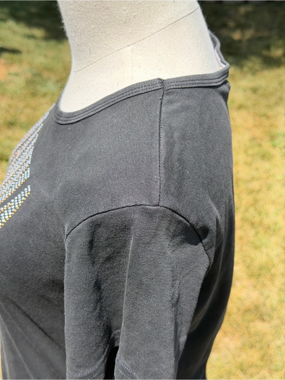 Vintage Y2K McBling Mama Mia Rhinestone Baby Tee Indie Sleaze Glam Top Euro - Picture 9 of 10